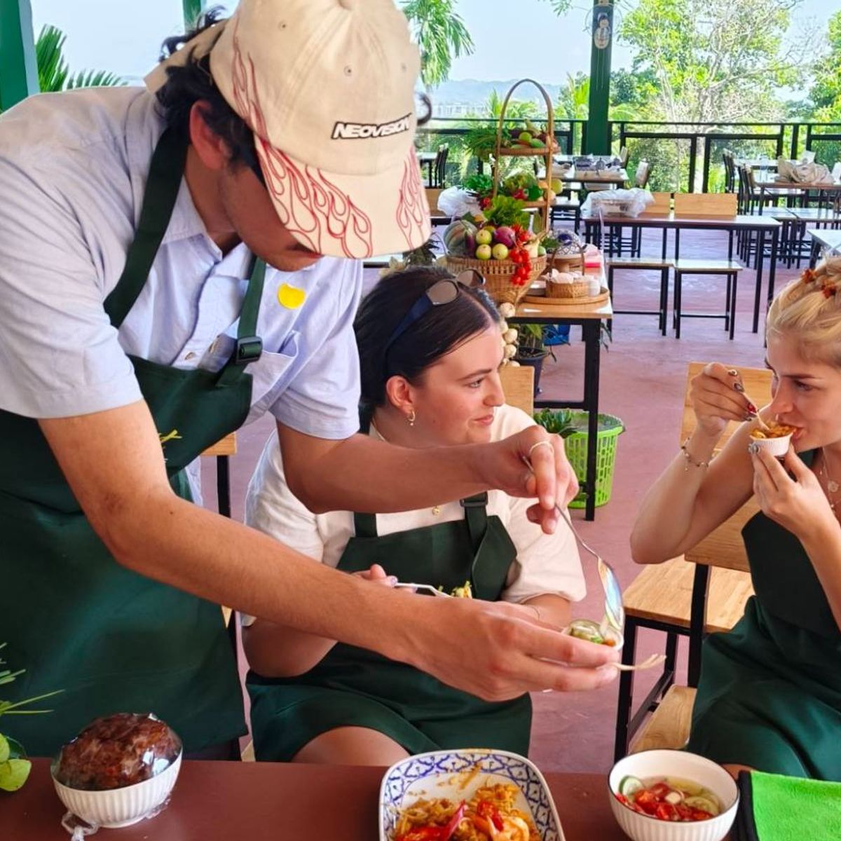 Sustainable Thai Cooking Class & Gentle Giant Feeding Experience