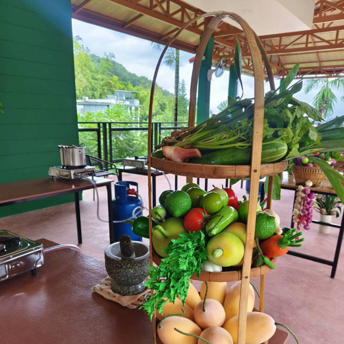 Sustainable Thai Cooking Class & Gentle Giant Feeding Experience