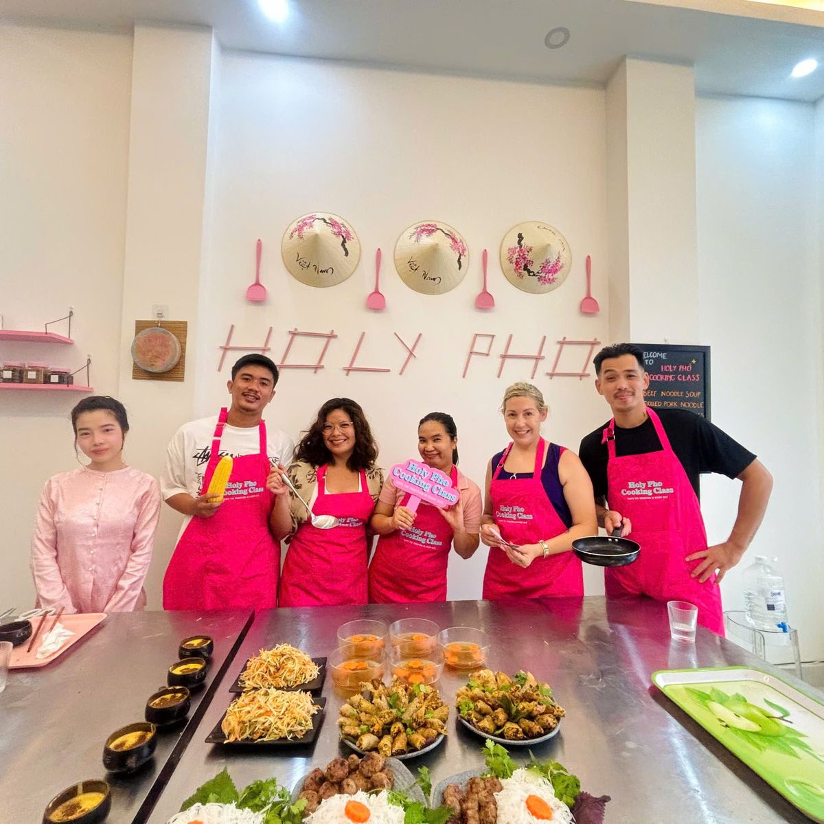 Taste of Saigon: Market Tour & Vietnamese Cooking in a Cozy Pink Kitchen