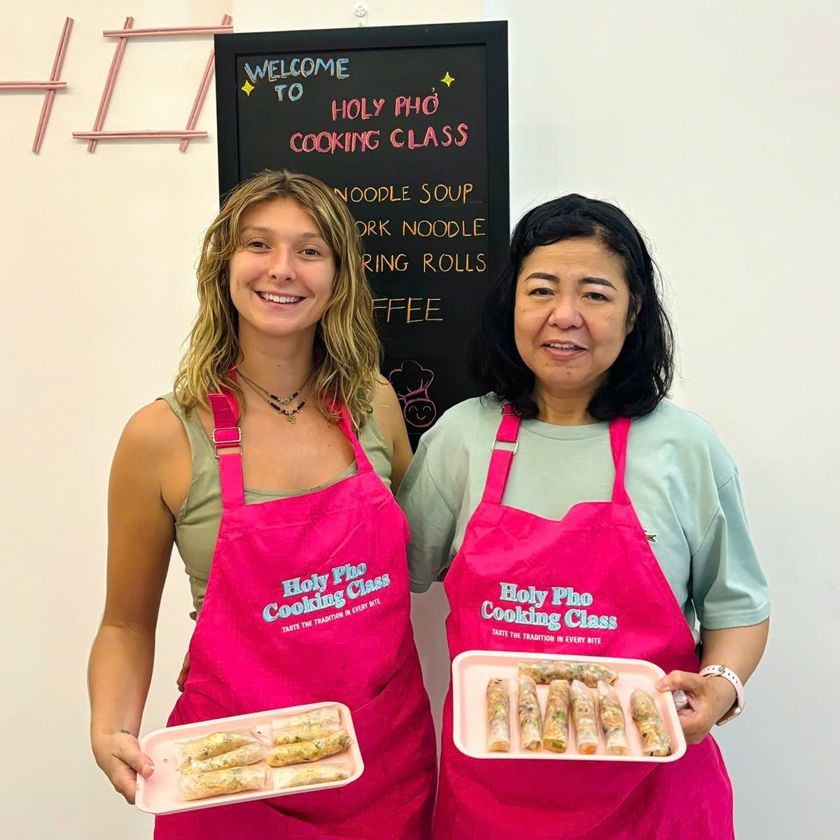 Taste of Saigon: Market Tour & Vietnamese Cooking in a Cozy Pink Kitchen