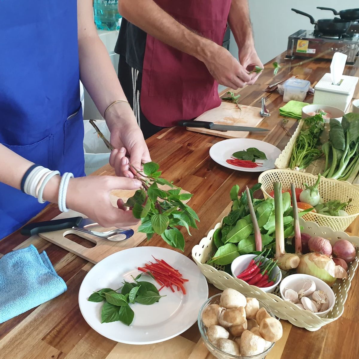 Learn 4 Thai Dishes in Cooking Class with Market Tour