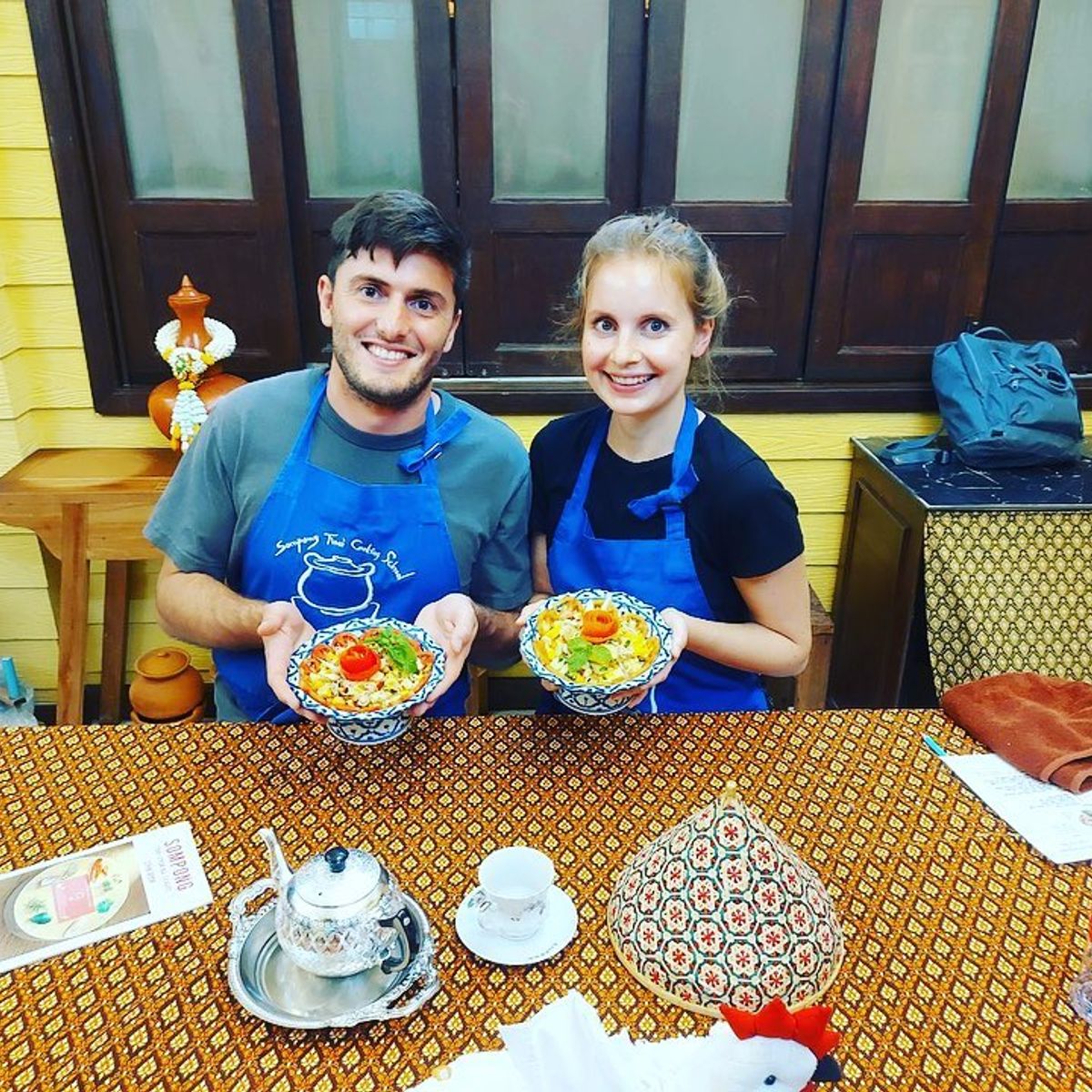 Thai Cooking Class with Morning Market Shopping and Tour in Silom