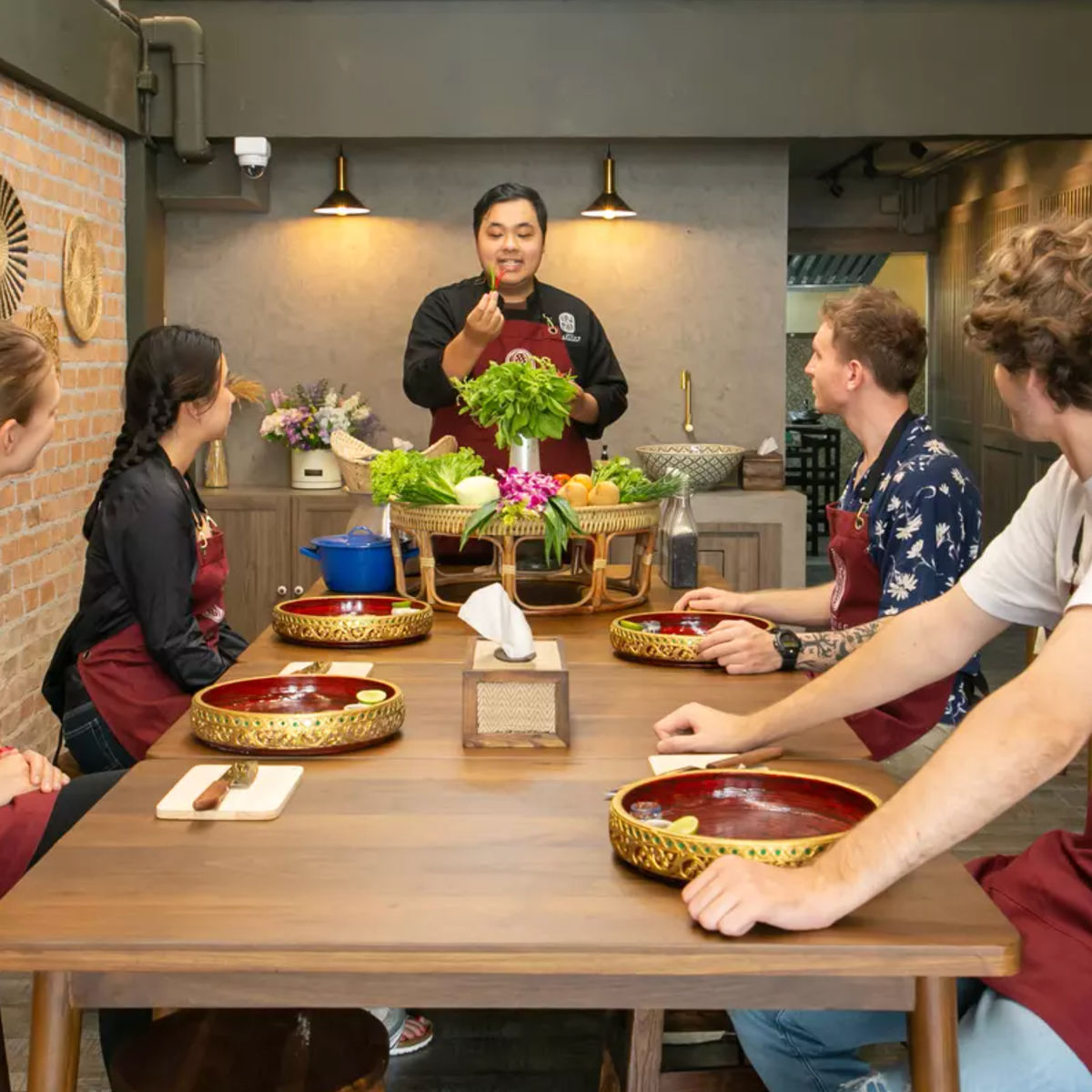 Thai Cooking Class with Visit at the Largest Fresh Market and Tuk-Tuk Ride