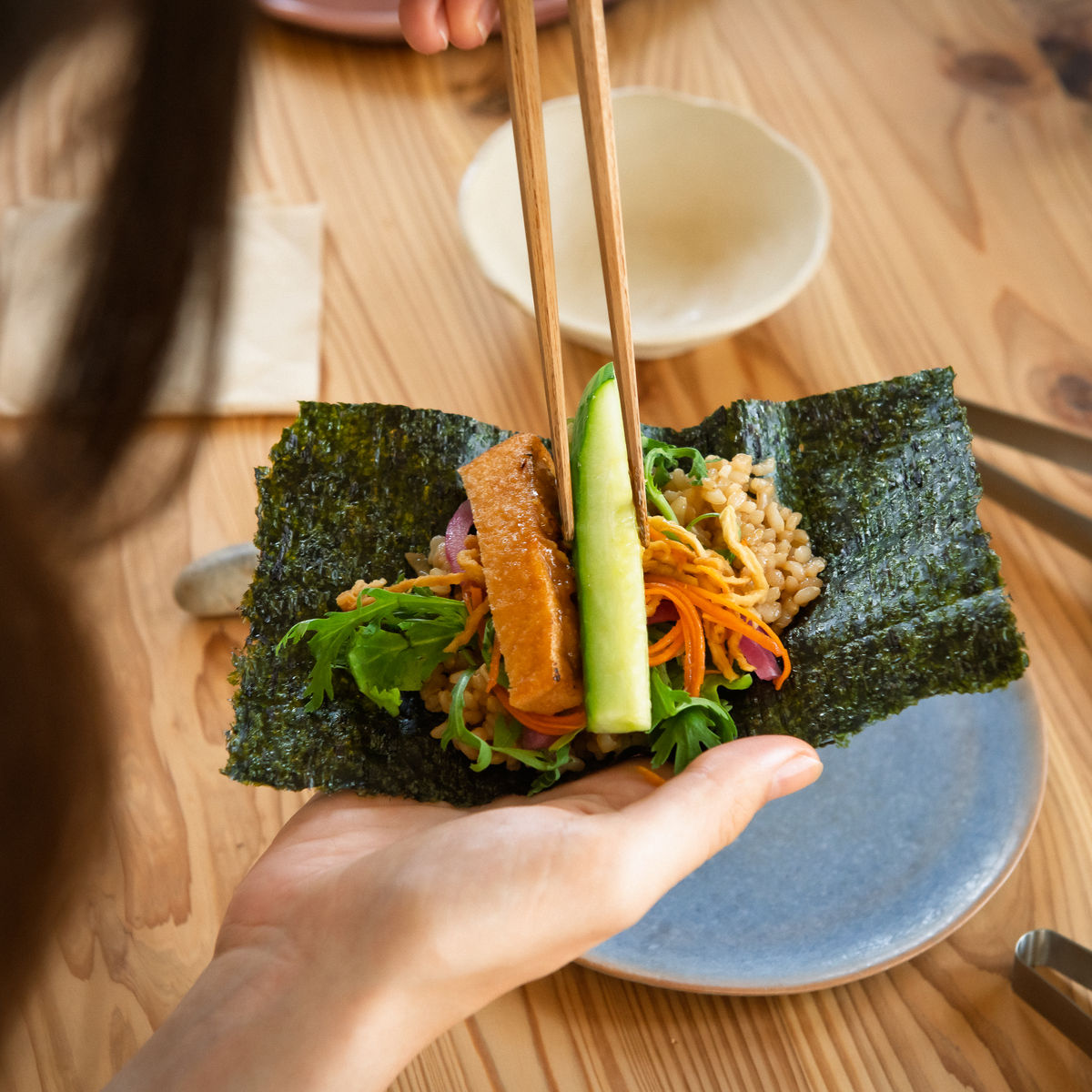 Cours privé de sushis végétaliens faits à la main et de savoureux plats japonais maison