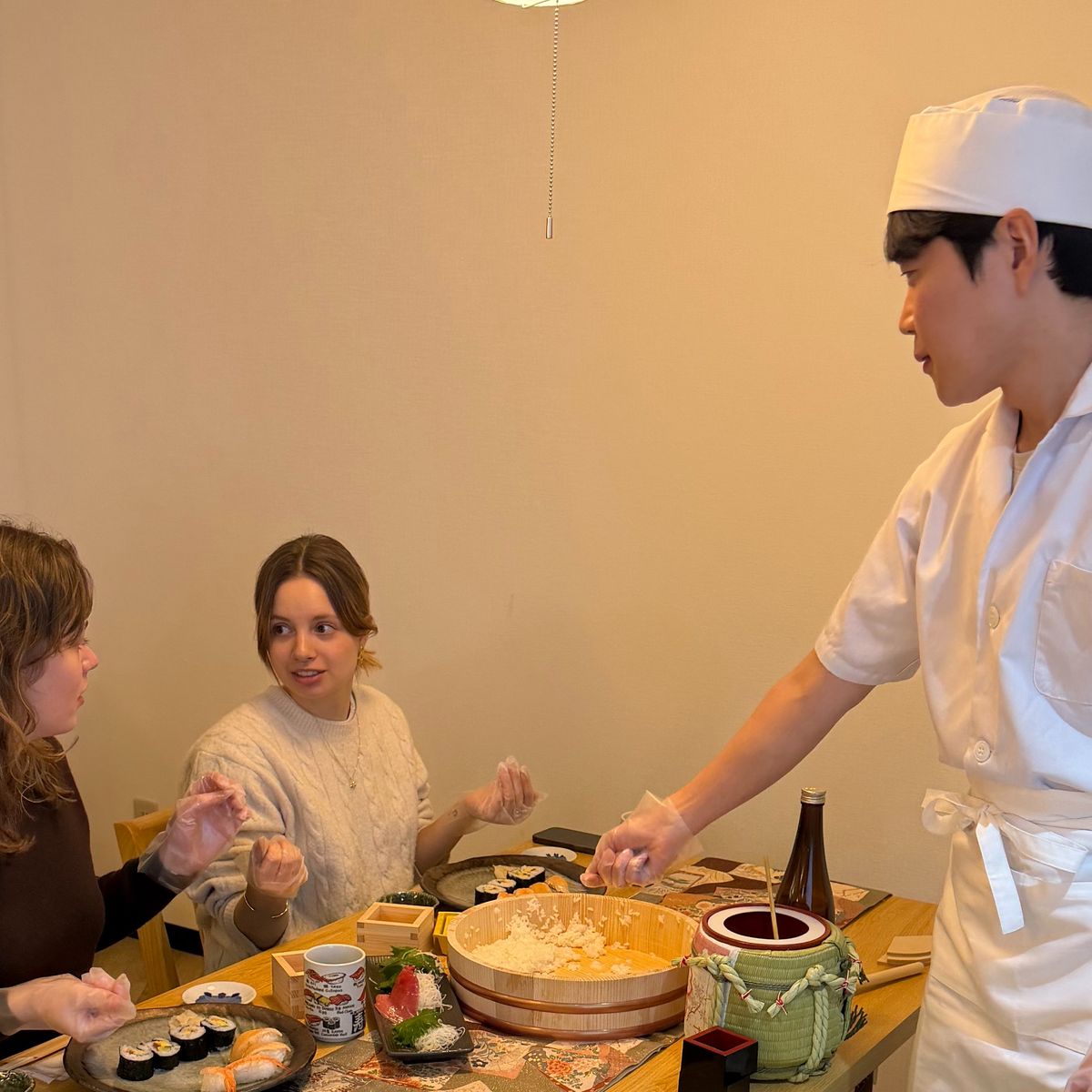 Tokyo Sushi-making: Sake Ceremony & Whisk Matcha
