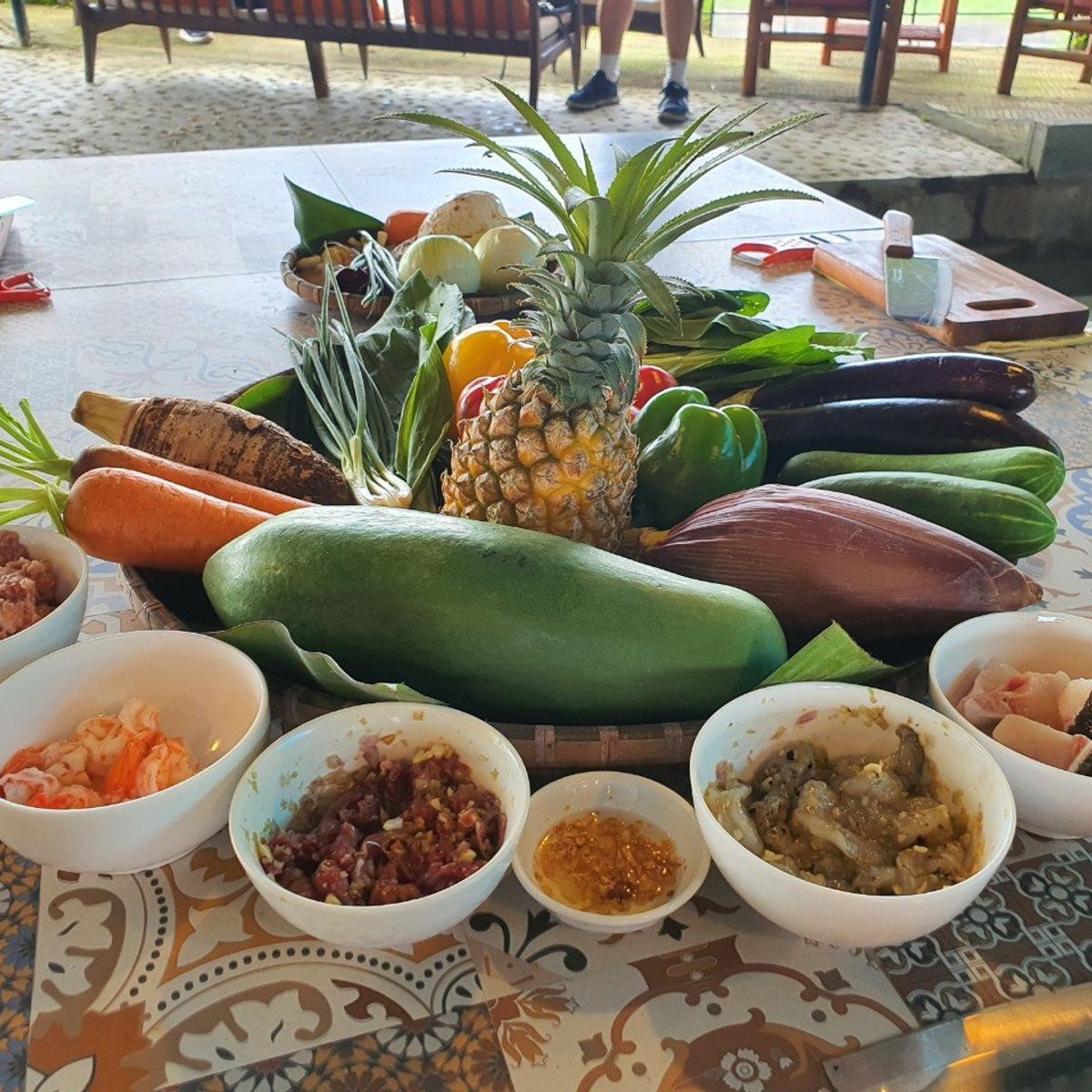 Hoi An Cooking Class with Market Visit and Bamboo Basket Boat Tour