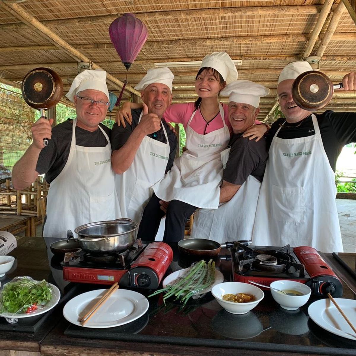 Tra Que Water Wheel Package 3 in 1 - Farming, Buffalo, Rice paper making and Cooking