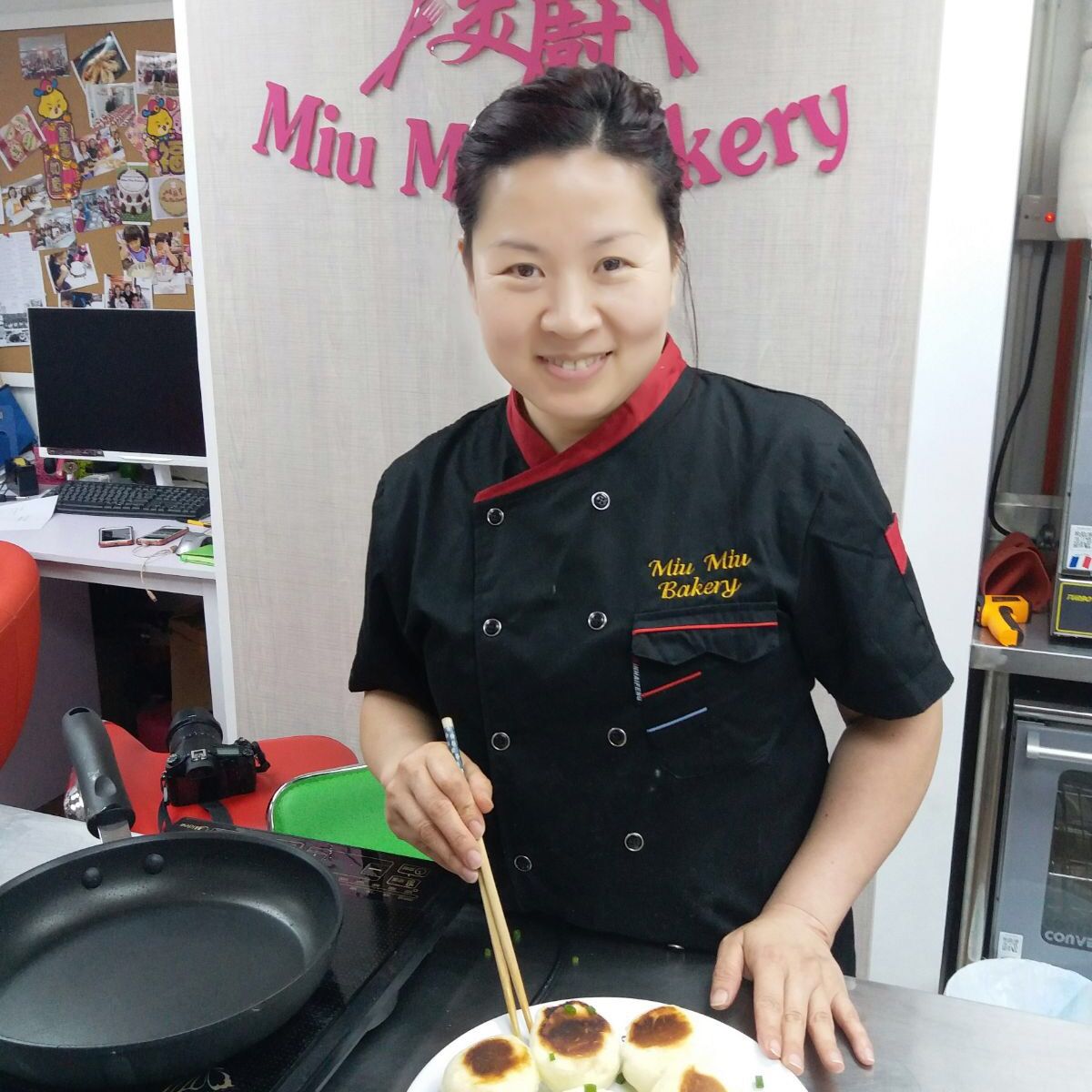 Traditional Chinese Steamed Bun with Pork Fillings and Homemade Barbeque Pork