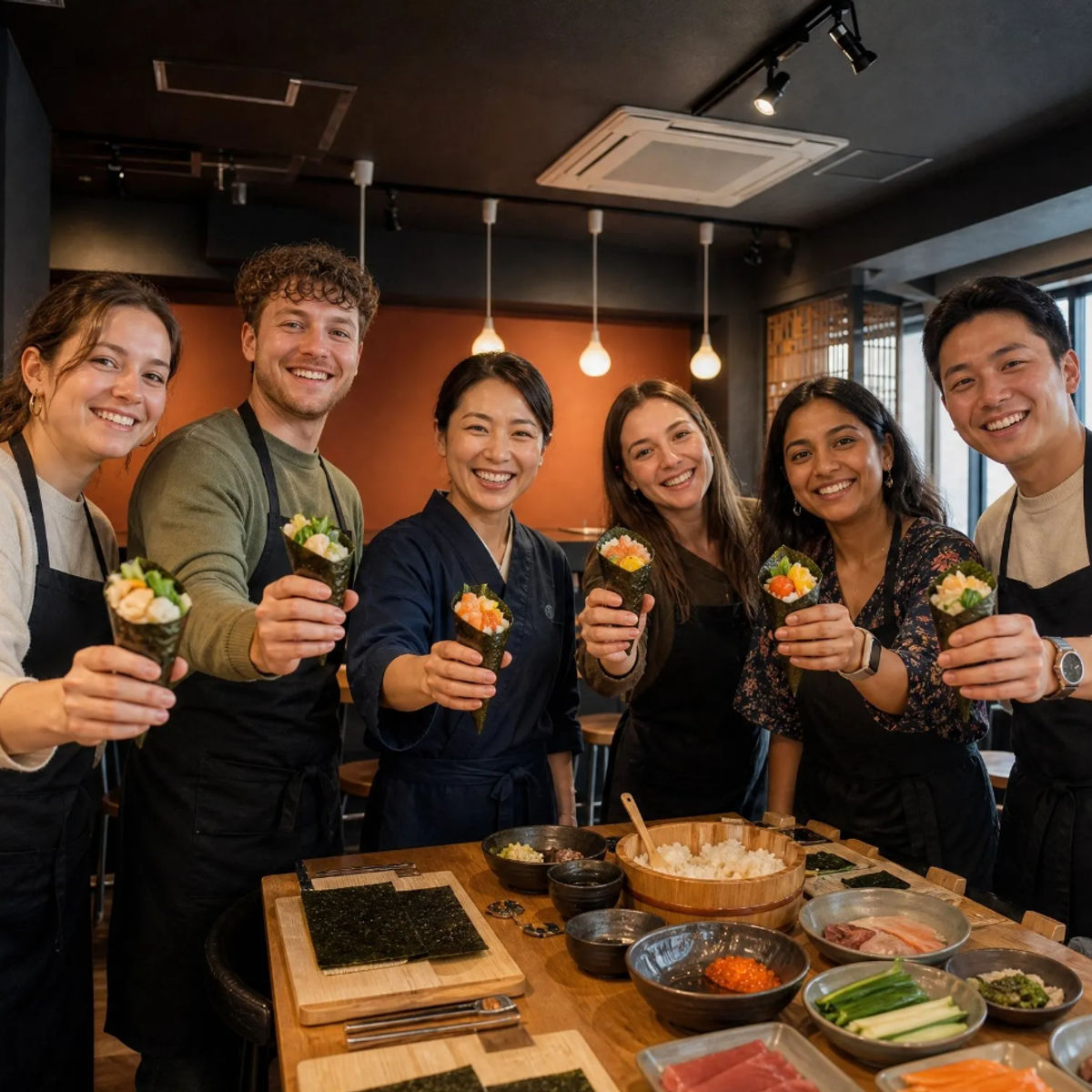 Tsukiji Temaki Sushi Party with Fresh Local Ingredients & Japanese Tea