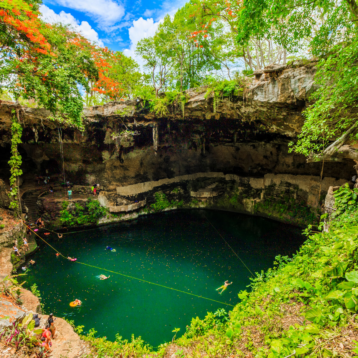 Depths of the Yucatan: Valladolid Market Tour & Street Food + Cenote + Cooking Class (Transportation Included)