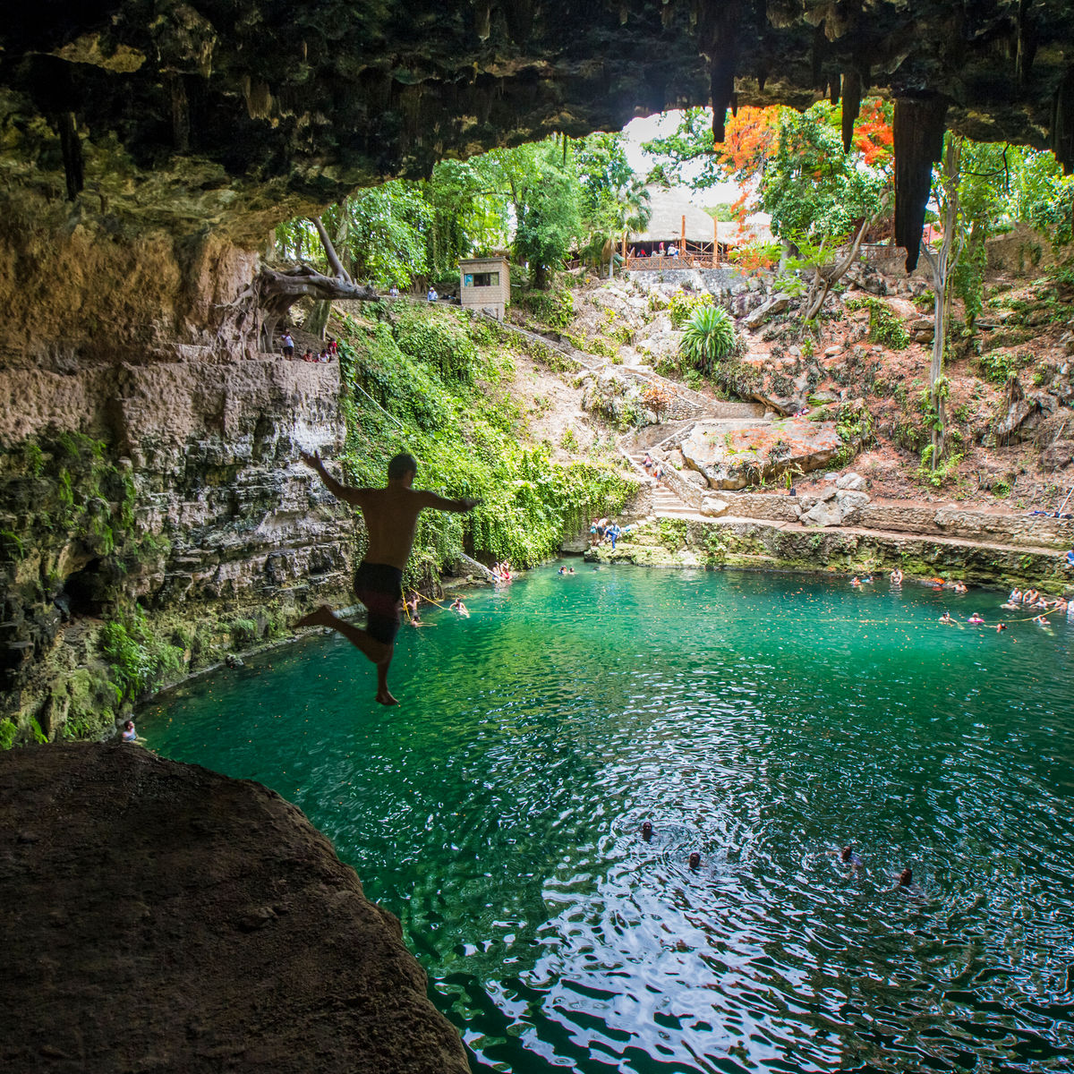 Depths of the Yucatan: Valladolid Market Tour & Street Food + Cenote + Cooking Class (Transportation Included)