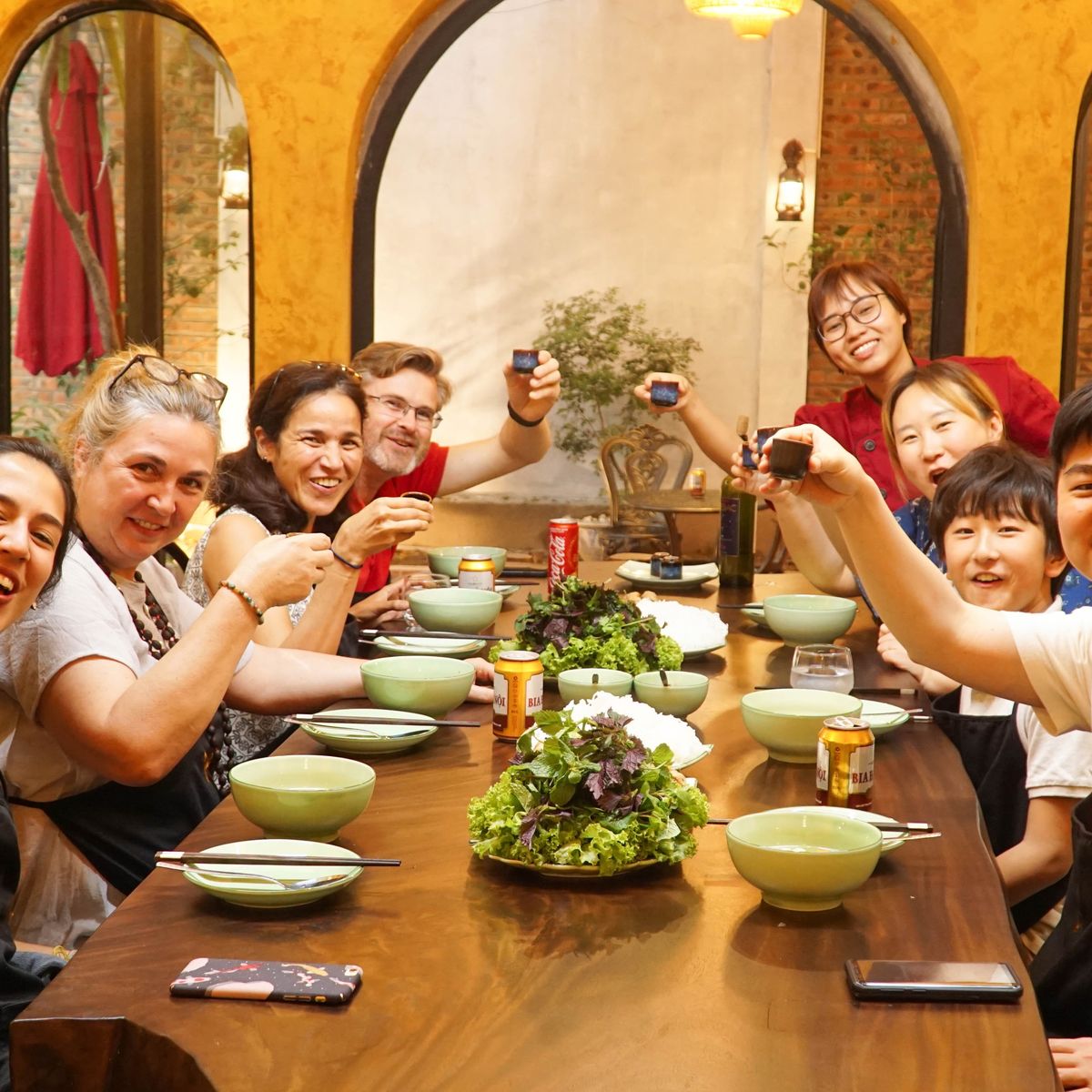 Relaxed Vietnamese Cooking Class with Market Tour and Homemade Wine Tasting