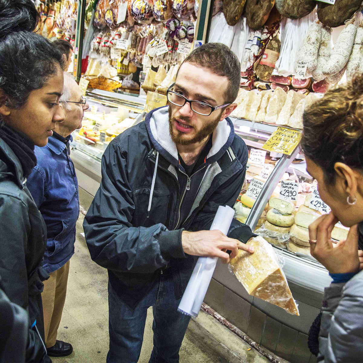Tuscan Market Tour with Pasta Class, Tiramisu, and Wine Tasting