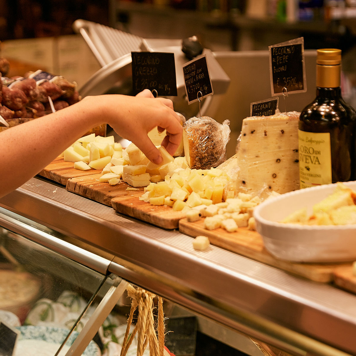Tuscan Market Tour with Pasta Class, Tiramisu, and Wine Tasting