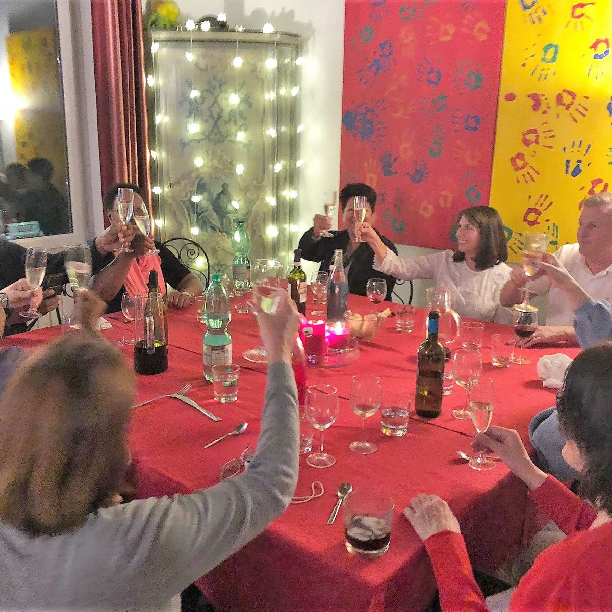 Wine and Dinner at Our Roman Home