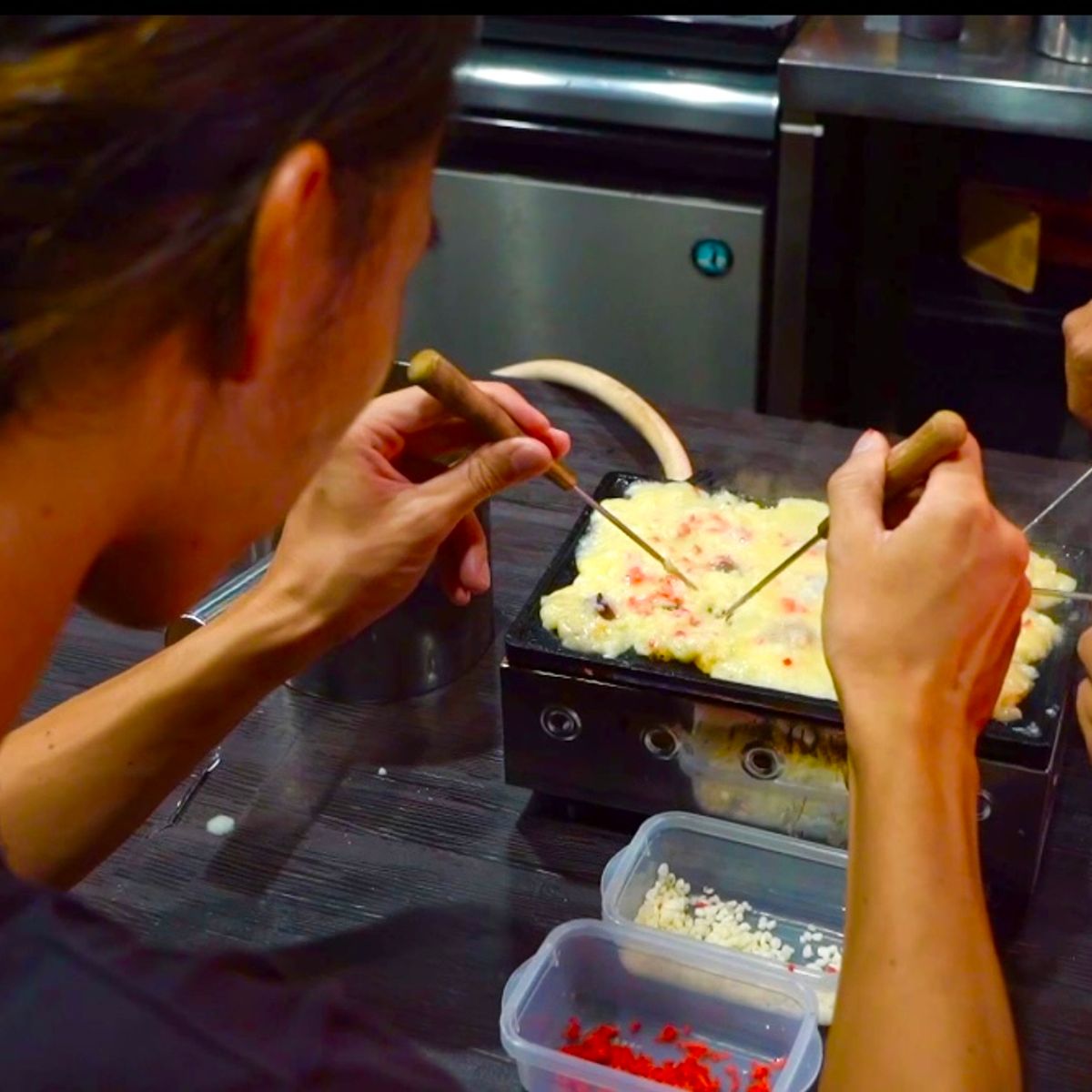 Yakisoba & Karaage Tasting and Make Your Own Takoyaki in Osaka