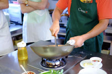 Cook with the Chef: Wok Skills and Stir Fry Class with Market Tour and Condiments class