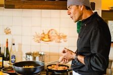Cooking and Drinking in a Tuscan Farmhouse