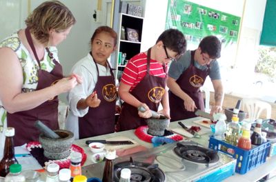 Thai Cooking Class with Organic Herb Garden Tour or Market Tour