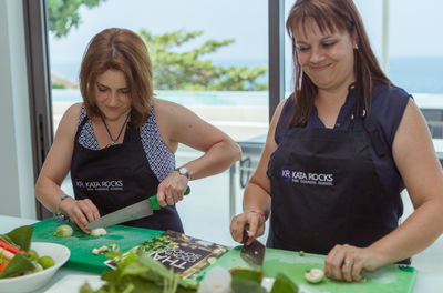 Aula de culinária em uma villa privada