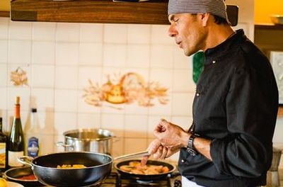 Cooking and Drinking in a Tuscan Farmhouse