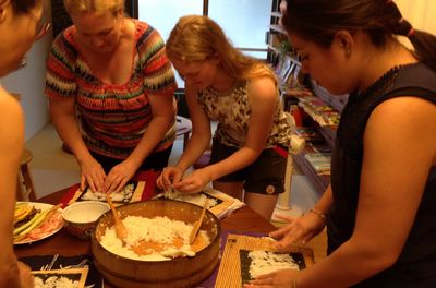 Hands-On Rolled Sushi Making Class and Sake Tasting