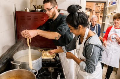 Tuscan Market Tour with Pasta Class, Tiramisu, and Wine Tasting