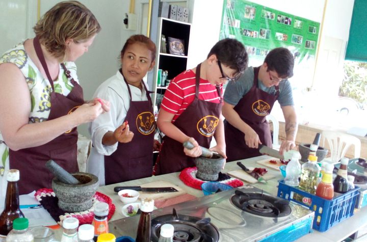 Thai Cooking Class with Organic Herb Garden Tour or Market Tour