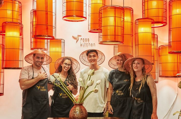 Relaxed Vietnamese Cooking Class with Market Tour and Homemade Wine Tasting