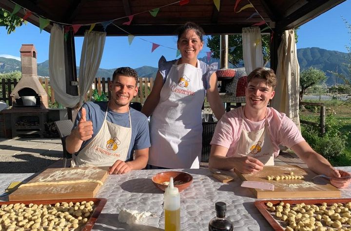 Pompei Pasta Culinary Class with Wine Tasting and Transfer Included