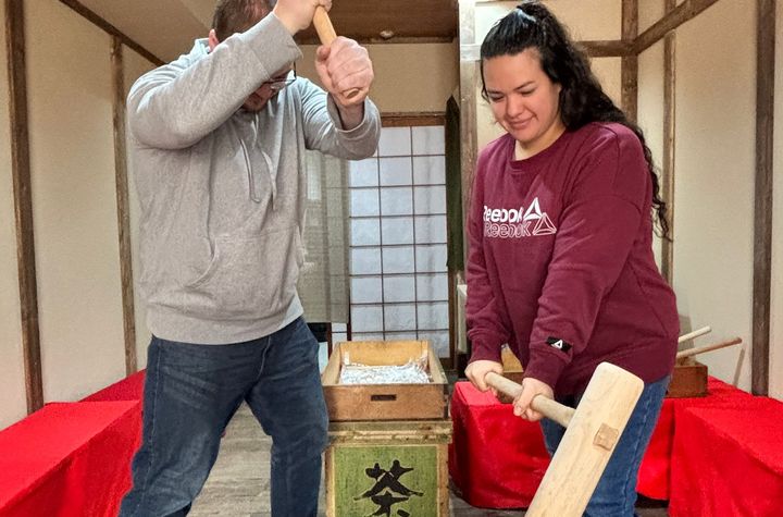 Traditionelles Mochi-Stampferlebnis mit Verkostung