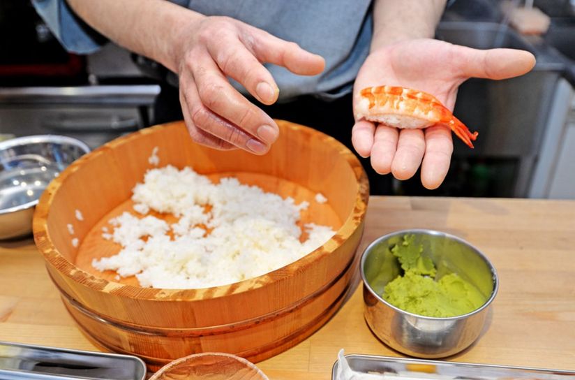 Sushi-making class taught by a professional master sushi chef and  sake-tasting tour