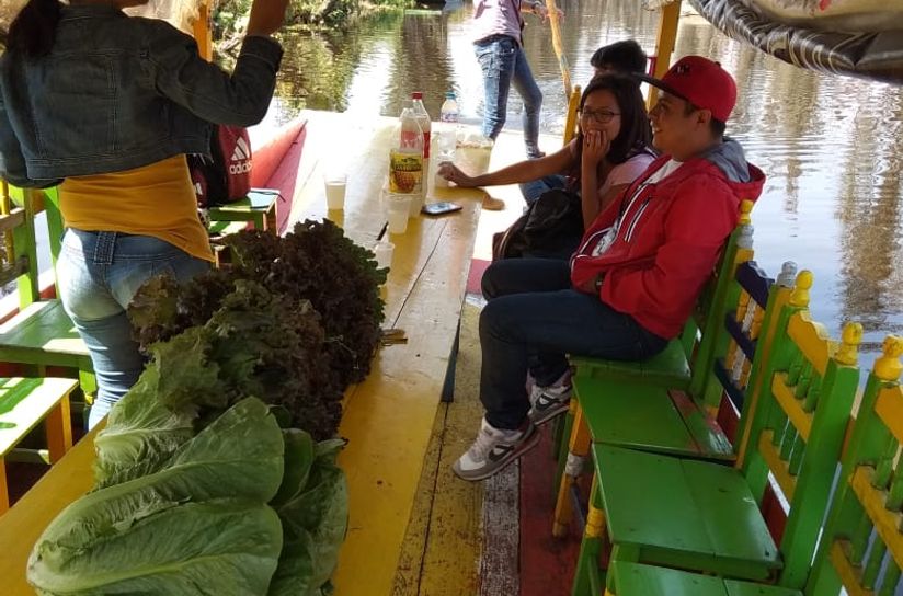 Elizabeth Palacios Cooking Picnic Over The Lake Of Aztec Kings