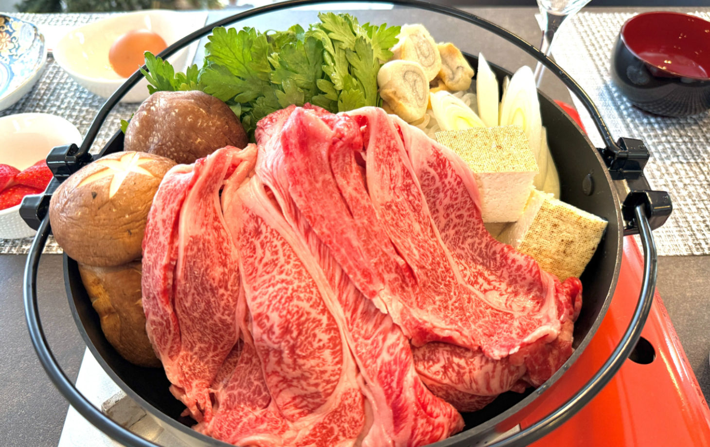 A5 Iga Wagyu Sukiyaki Cooking Experience in a Tokyo Home