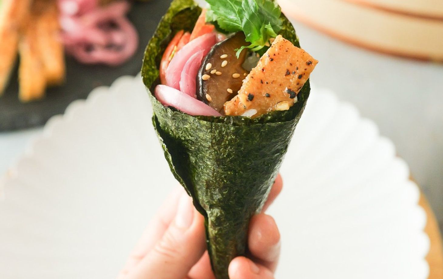 Cours privé de sushis végétaliens faits à la main et de savoureux plats japonais maison