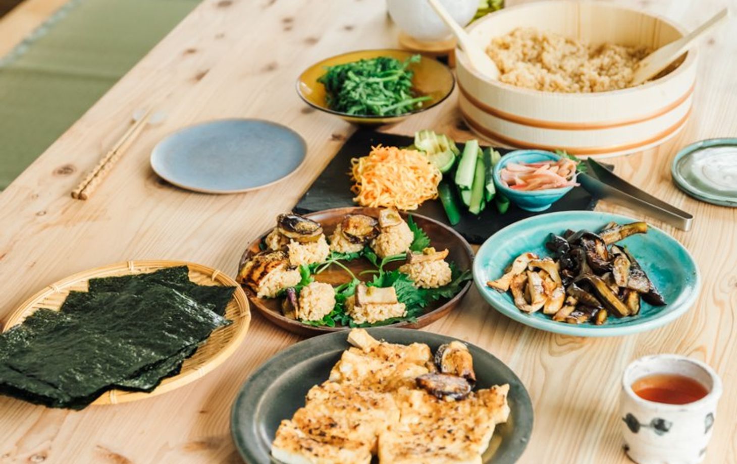 Cours privé de sushis végétaliens faits à la main et de savoureux plats japonais maison