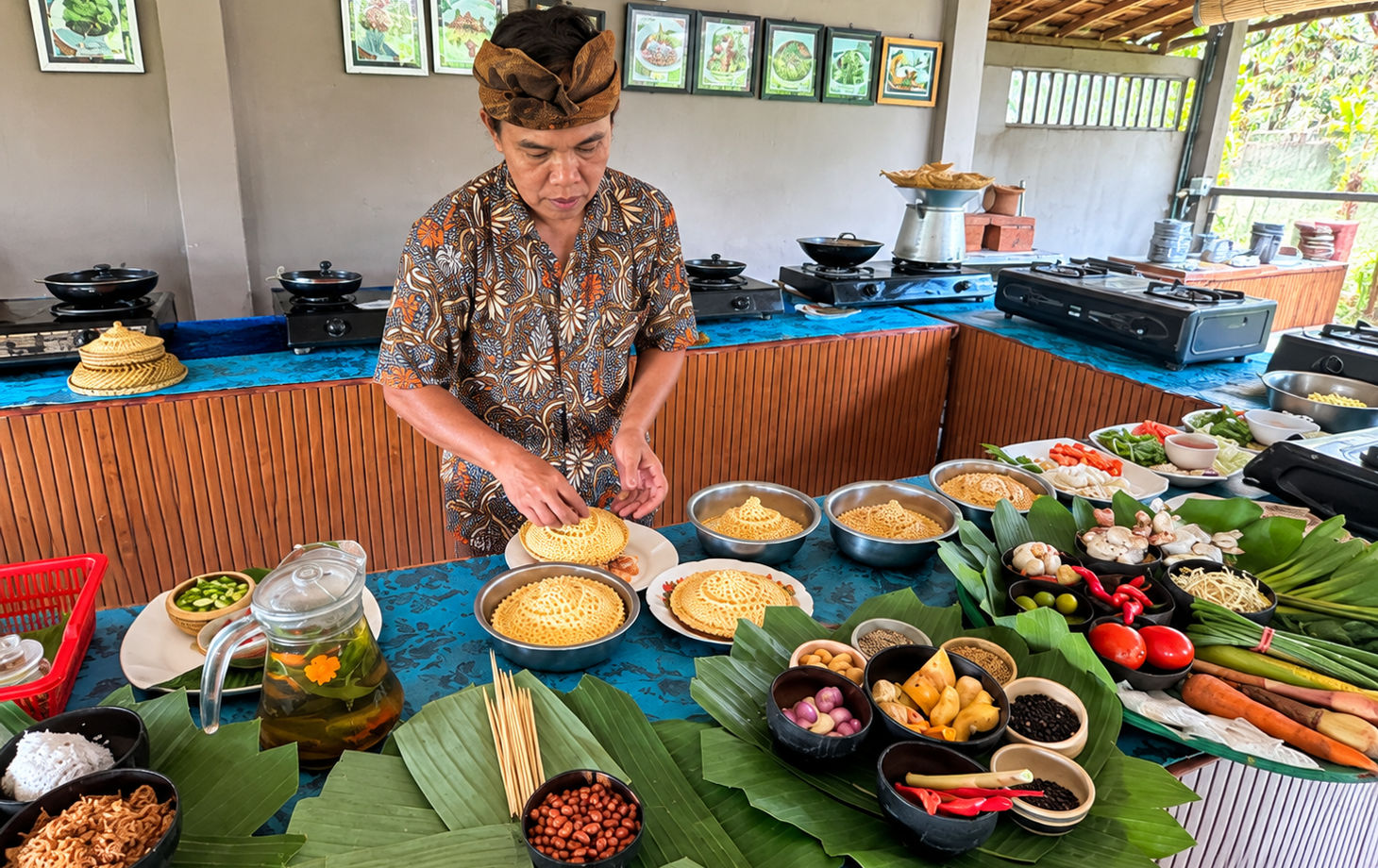 Authentic Balinese Cooking Class with Market & Rice Field Experience