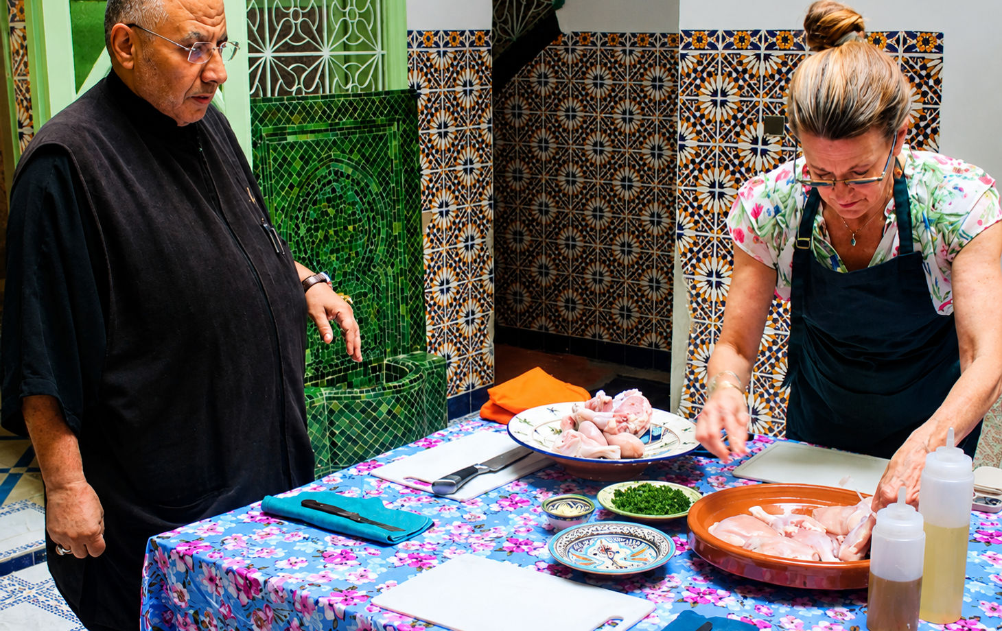 Cours de cuisine marocaine authentique et expérience du marché local