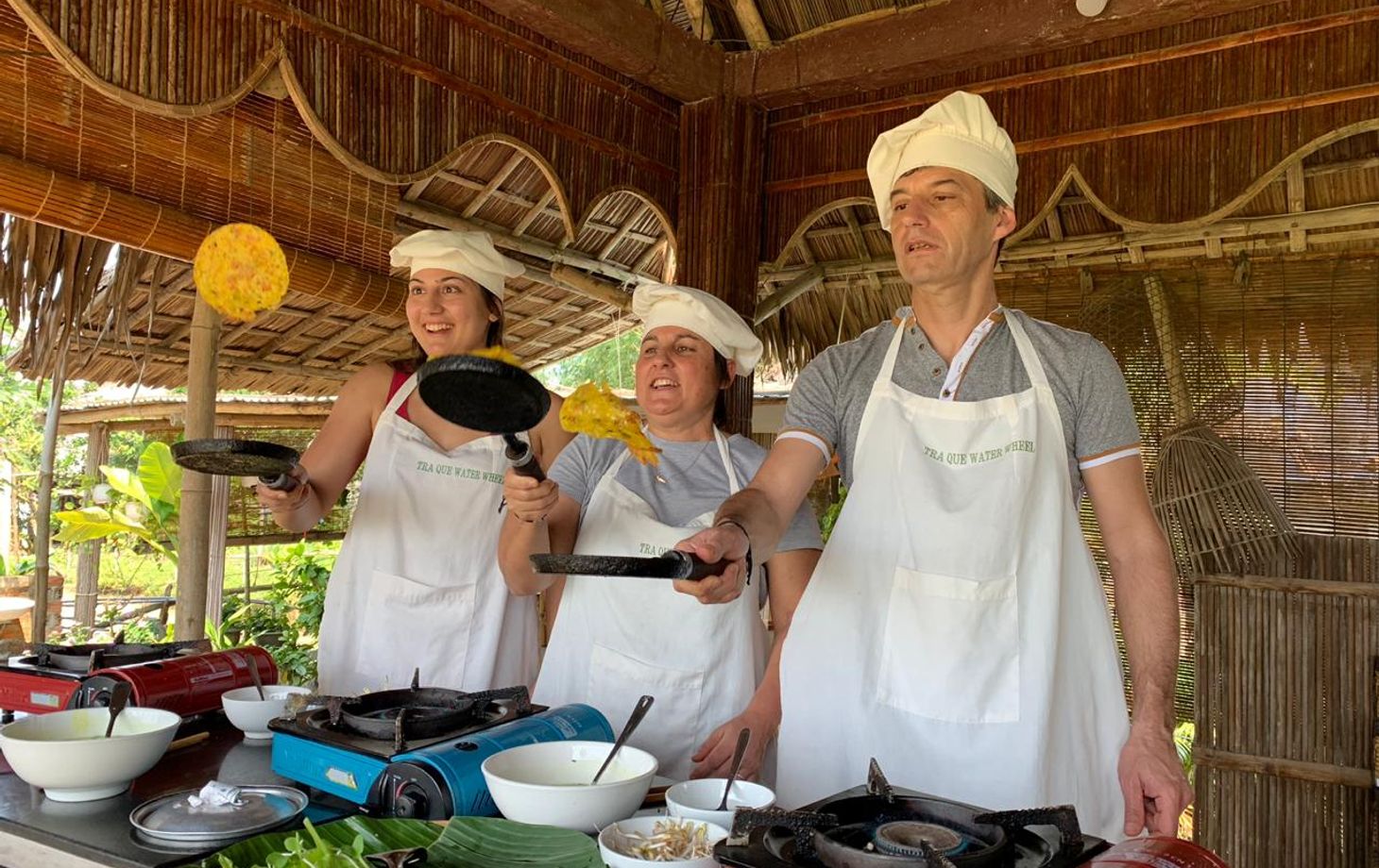Tra Que Water Wheel Cooking Class with Organic Herb Garden Visits