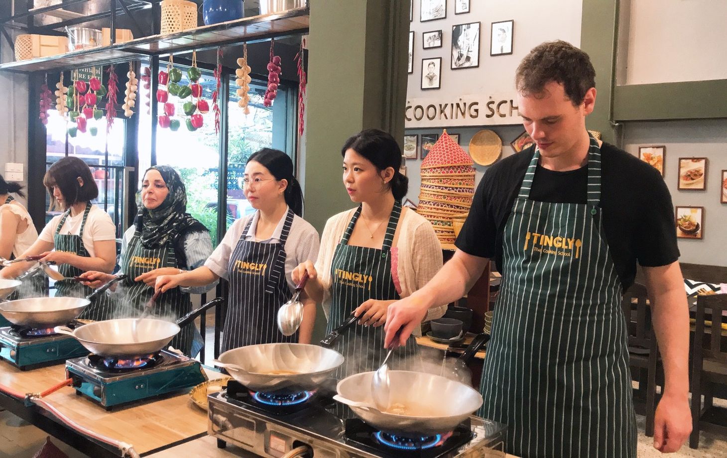 Explore a Morning Market and Cook Classic Thai Dishes in Silom