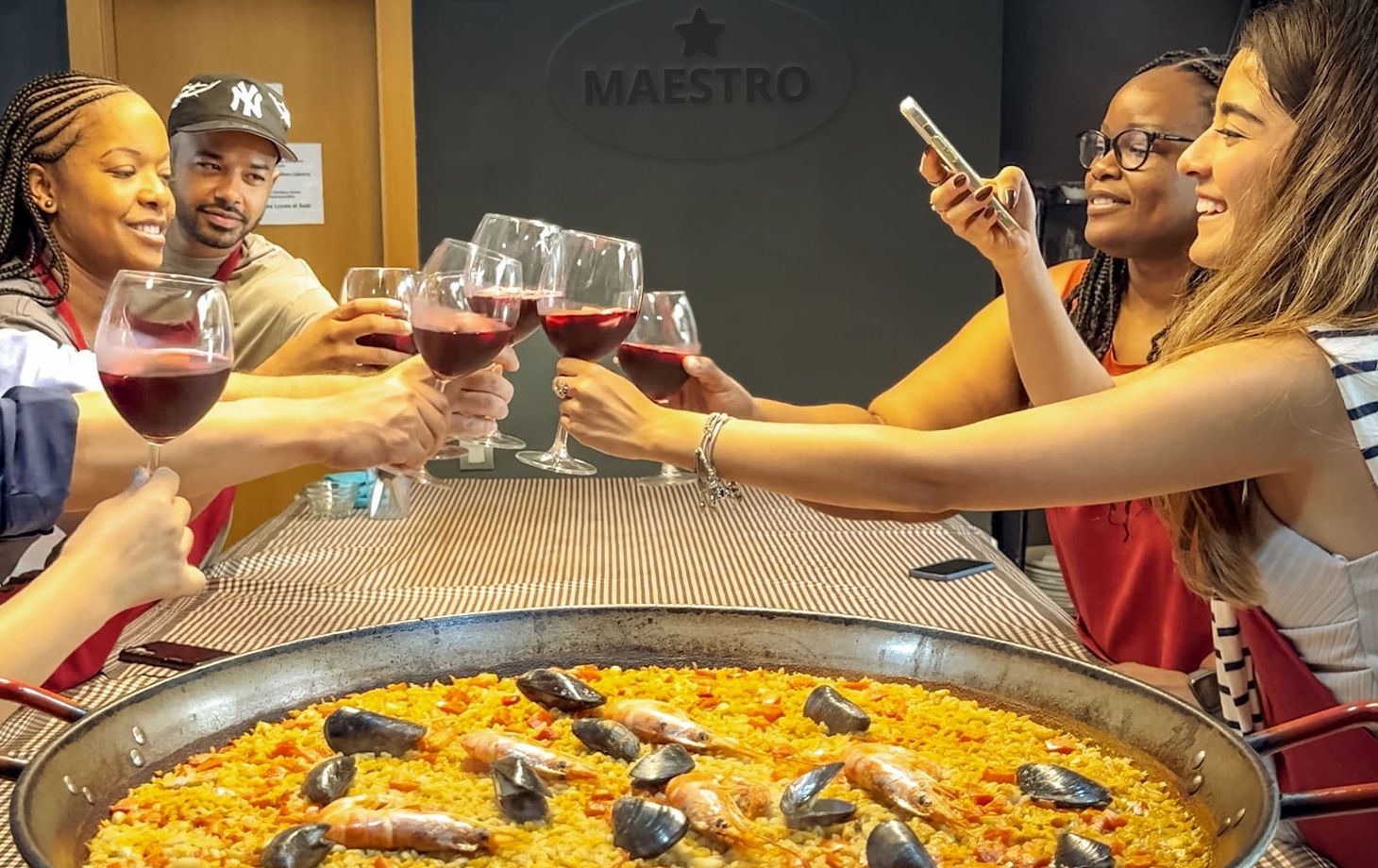 Seafood Paella with Tapas and Sangria in Barcelona