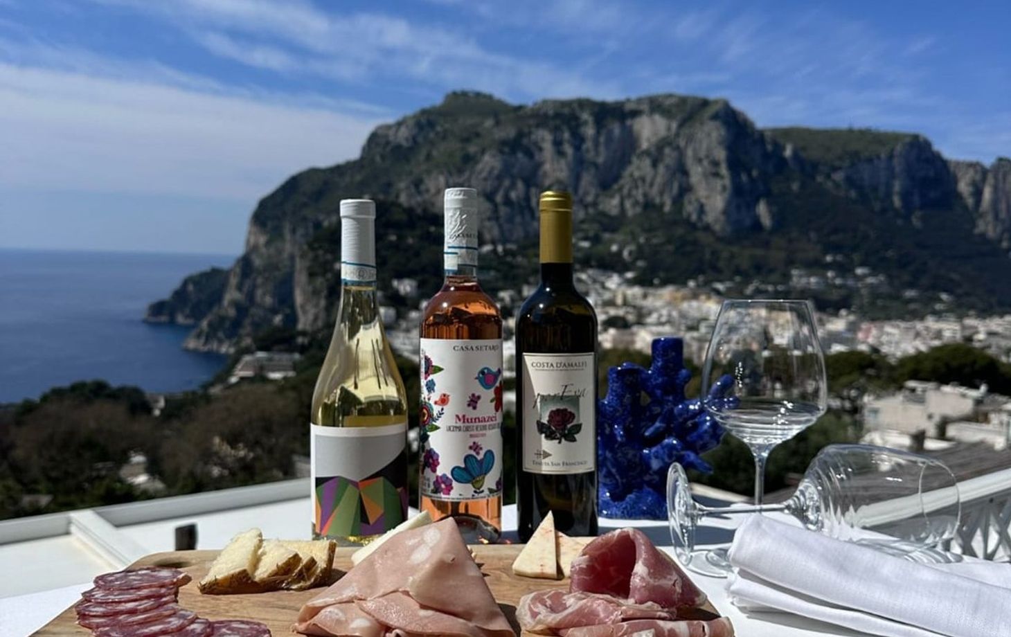 Capri Wine Tasting Experience with a View of the Faraglioni Rocks