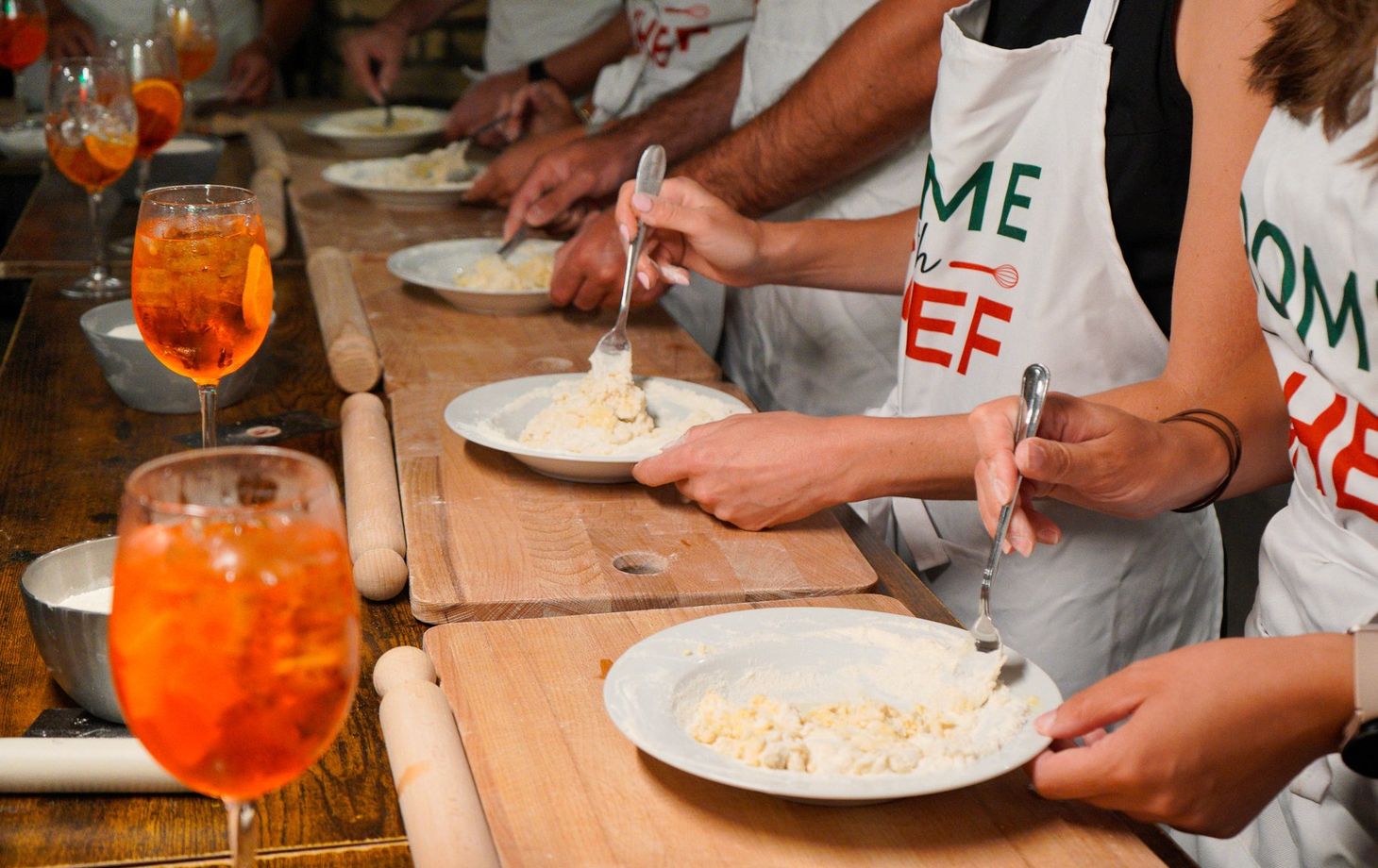 Fresh Pasta Cooking Class with 3 Spritz Cocktails in Rome