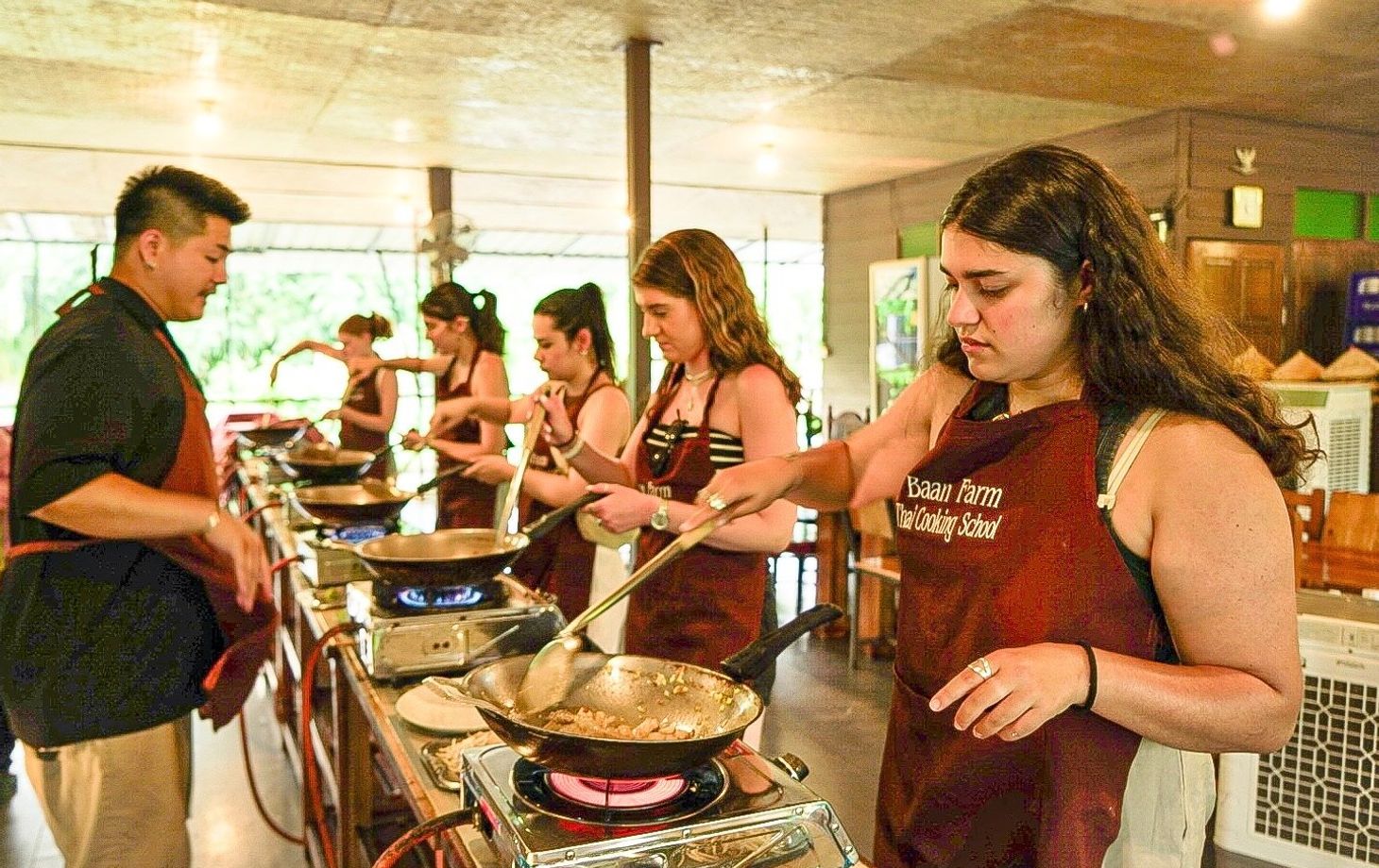 Cooking with Fresh Ingredients at Organic Farm with Local Market Tour