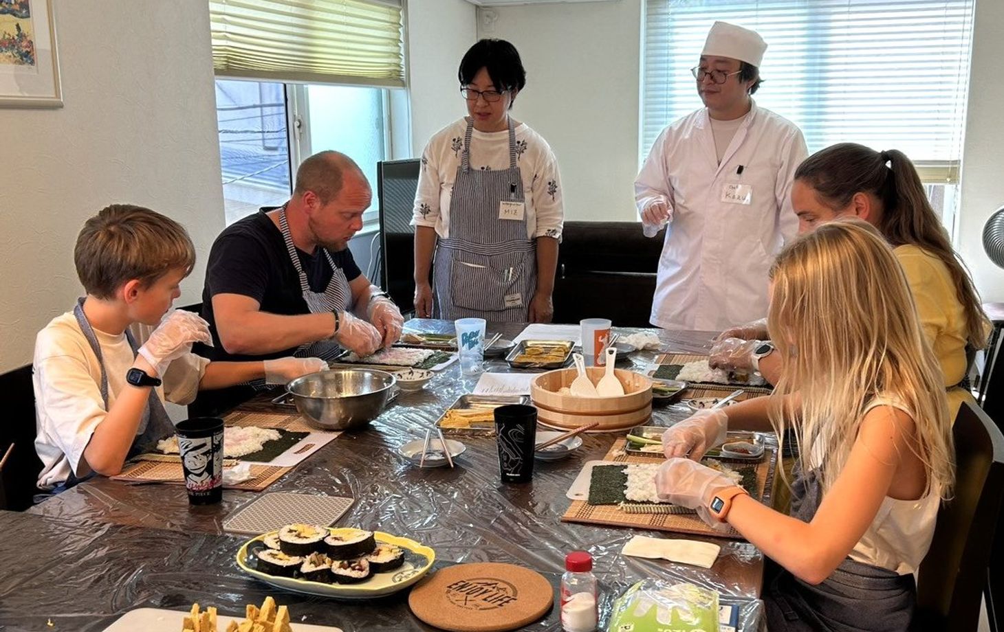 Traditional Japanese Sushi Rolls & Japanese Rolled Omelette Making with a Pro Chef + Local Supermarket Tour