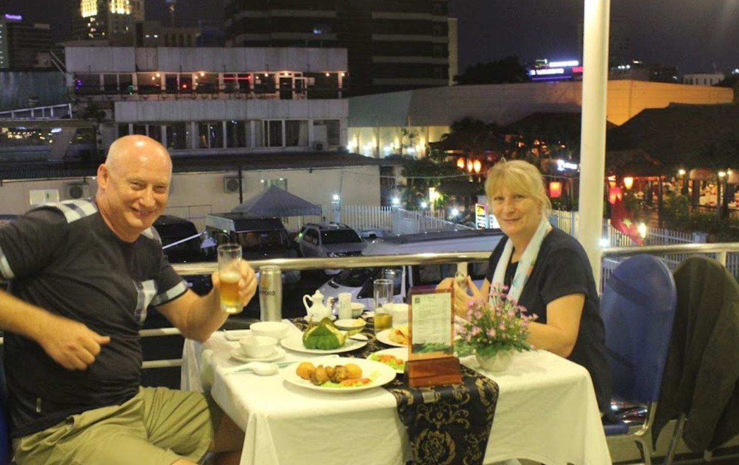 Dinner While Cruising Along Saigon River
