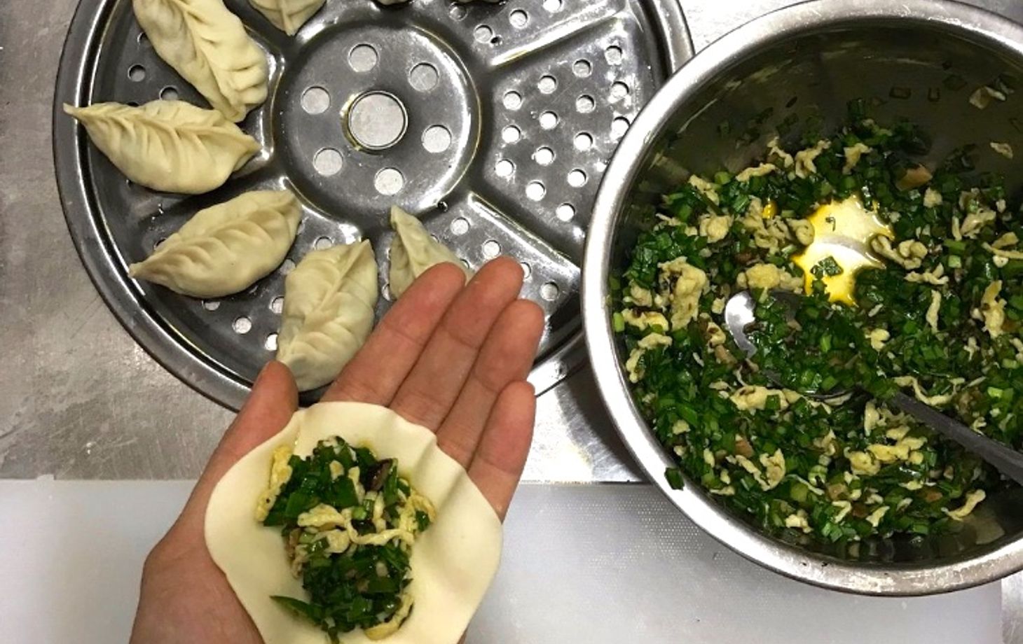 Cook with the Chef: Dumpling or Dim Sum Class from Scratch with Market Tour and Condiments class