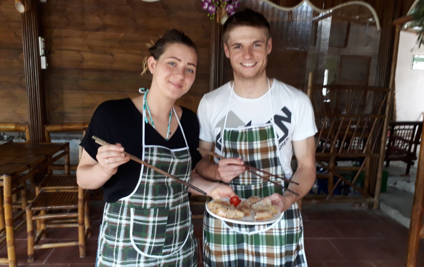 Eco Cooking Class & Fishing Tour on Bamboo Basket Boat