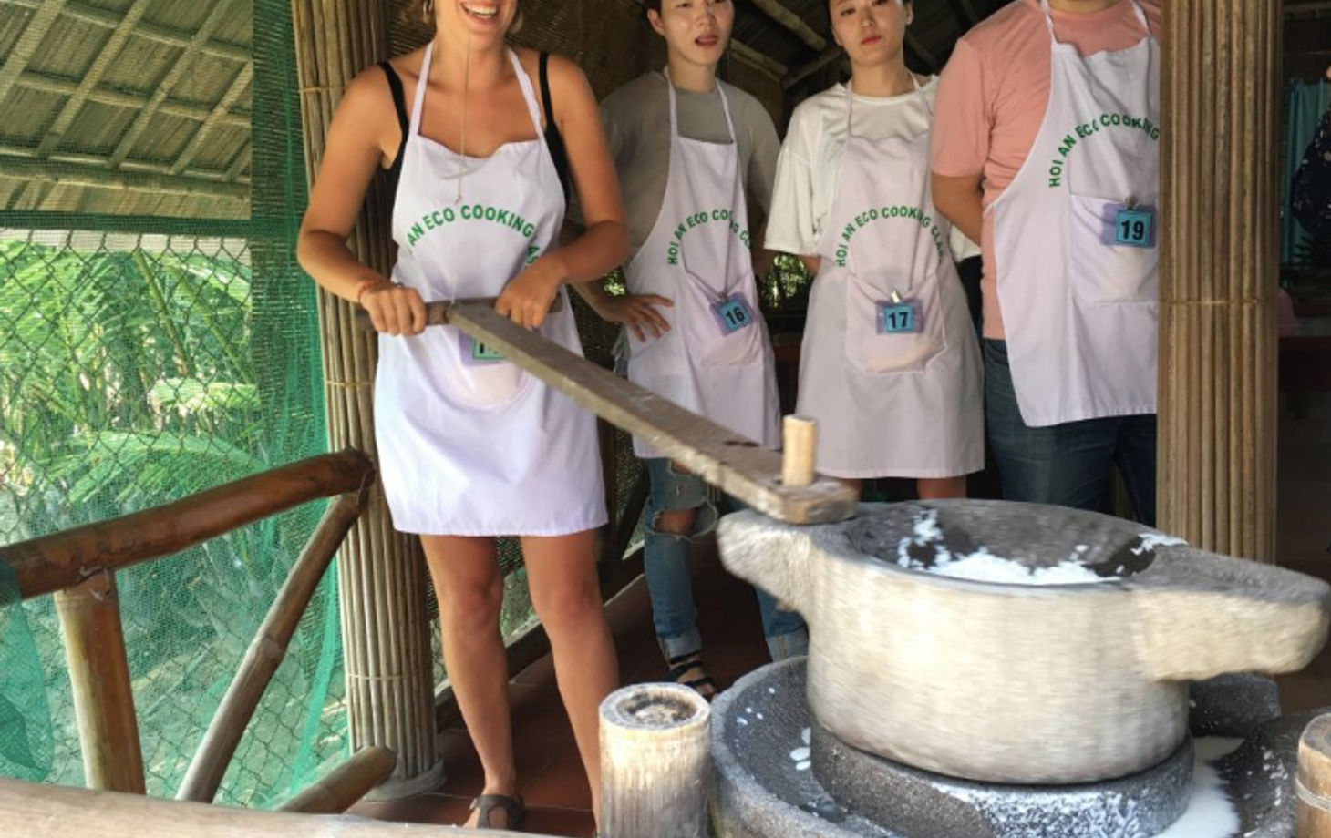Eco-Friendly Vietnamese Cooking Class with Bamboo Boat and Market Tour