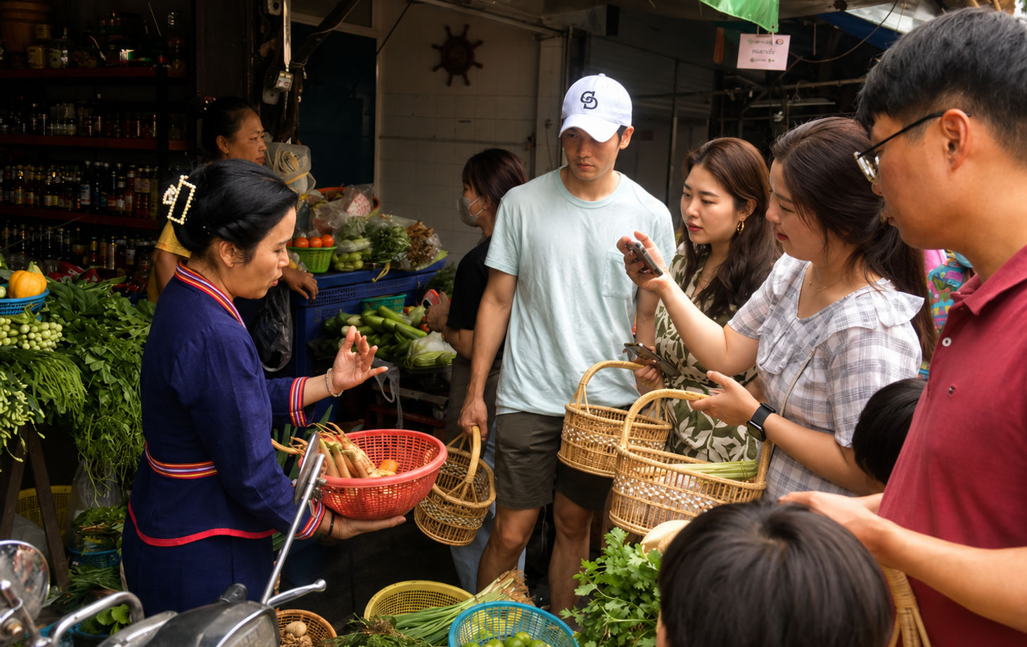 Explore a Morning Market and Cook Classic Thai Dishes in Silom